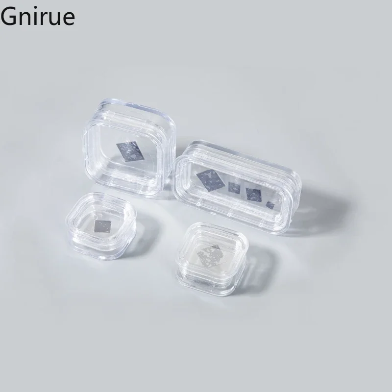

Gnirue 10pcs High Elasticity Film Box Chip/silicon Wafer Casket/shockproof Packaging Device Storage and Transportation