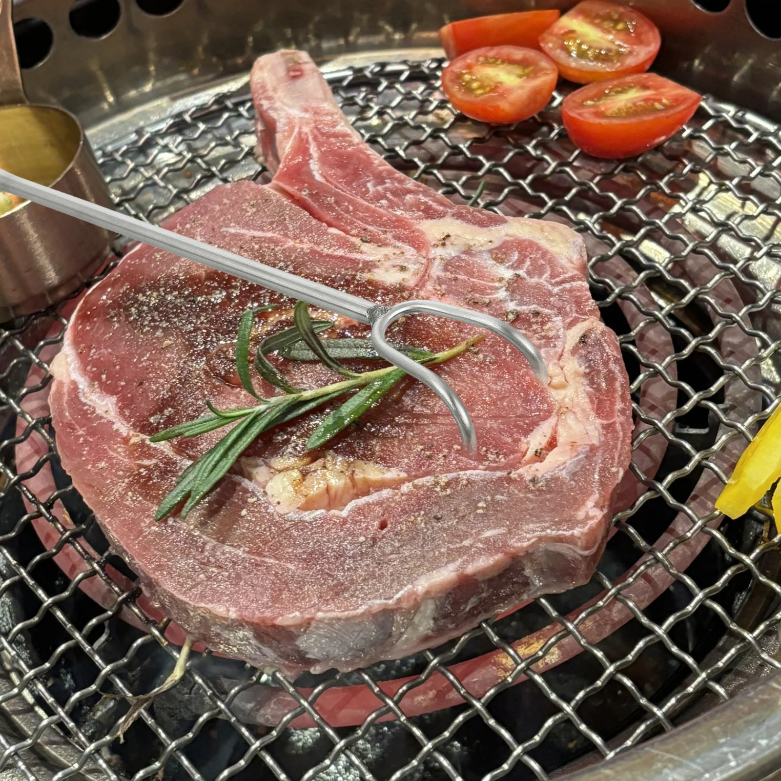 

Bbq Meat Hook Stainless Steel Heavy Duty Turner for Grilling Flipping Cooked Food Outdoor Portable Kitchen Essential Tool