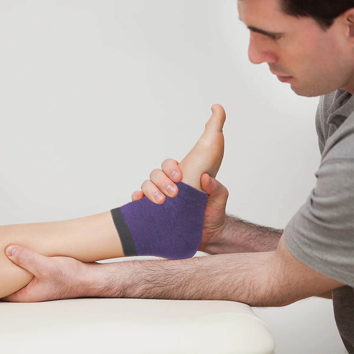 

5Pairs Moisturizing Heel Socks Dry Hard Soft Smooth Feet Purple Heel Socks Gel Sock Open-Toed Sock