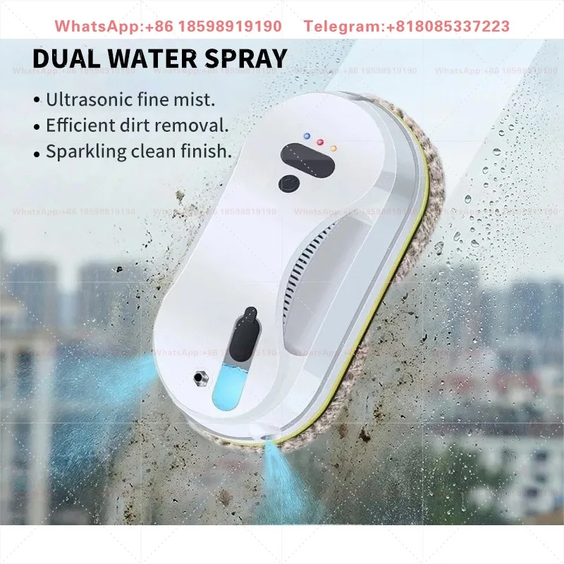 Remote-Controlled Glass Cleaner Planning Navigation High Building Electric Wet and Dry Smart Window Cleaning Robot