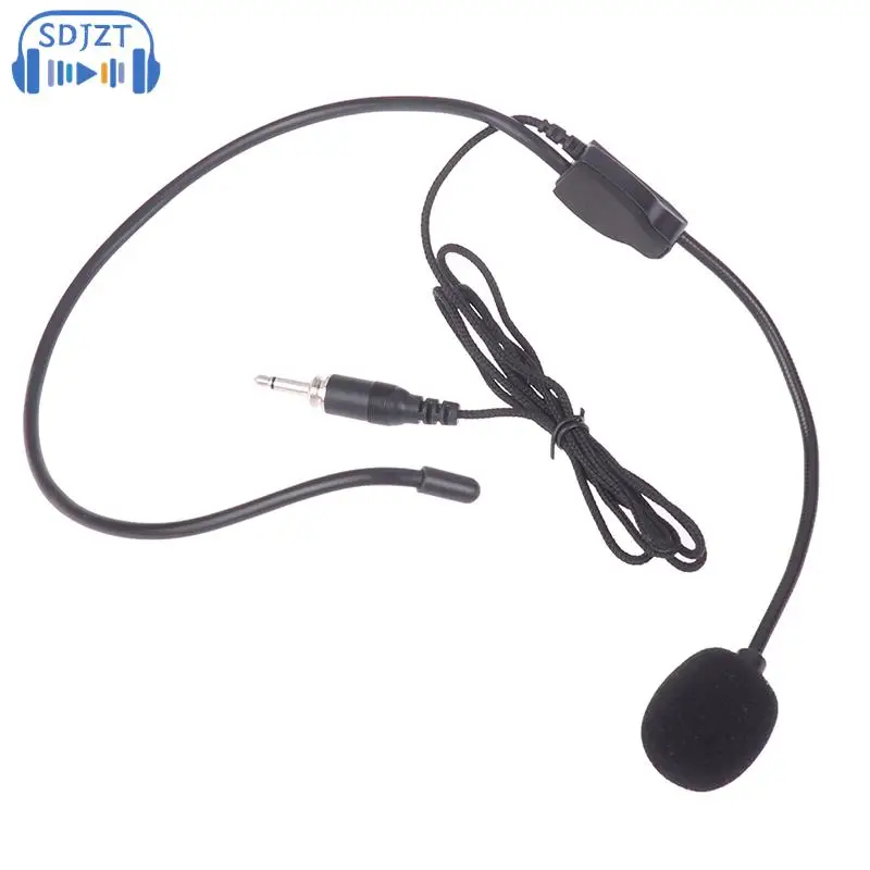 Portable Screw Thread Head-mounted Headset Microphone Wired 3.5mm Plug Speech Headset Mic For Teaching Meeting Bee Ear Mic