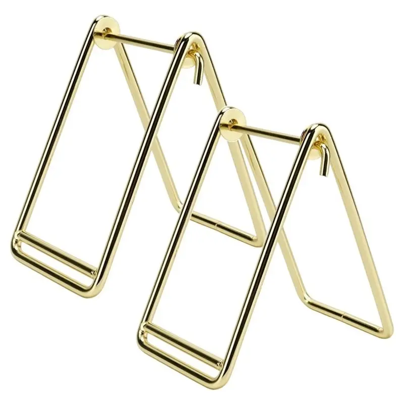 B92B-Gold-Tone Metal Ticket Dispenser 2 PCS, Gold-Tone Metal Ticket Holder 2 Organize