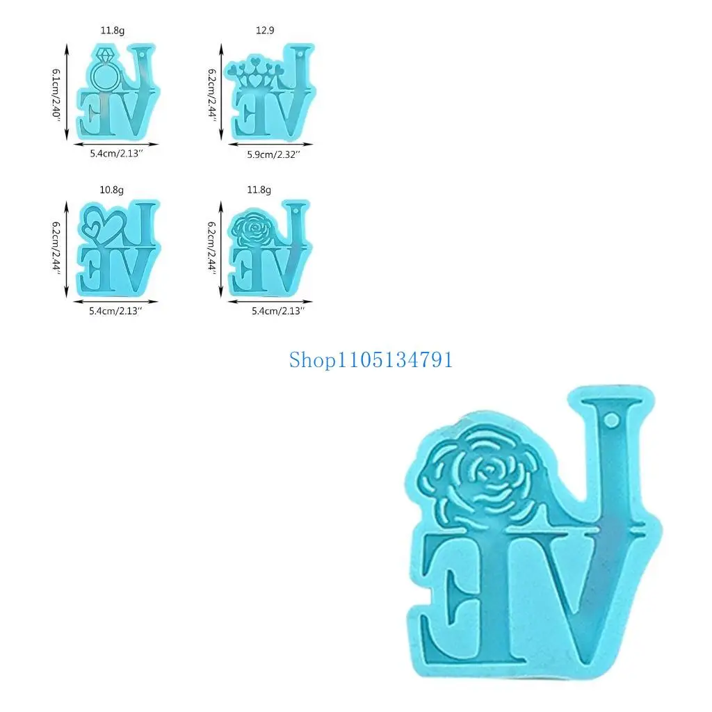 

98 -километровый знак любви Силиконовая плесень с отверстием для отделки для отделки