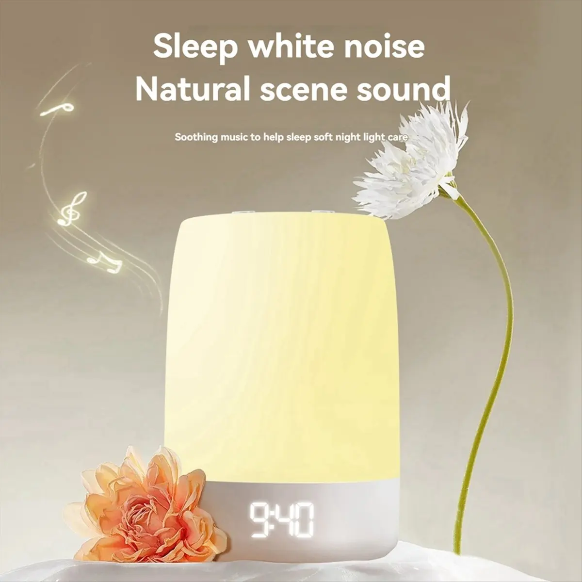 AA19 Sleeping with White Noise, Breathing Atmosphere Lamp, Music White Noise Sleep Aid Intelligent Timing.