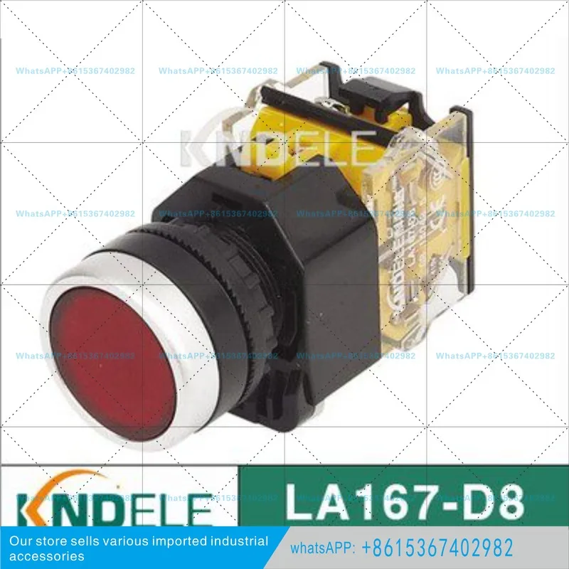 Push button LA167-D8C-11D LED self-reset start switch with light
