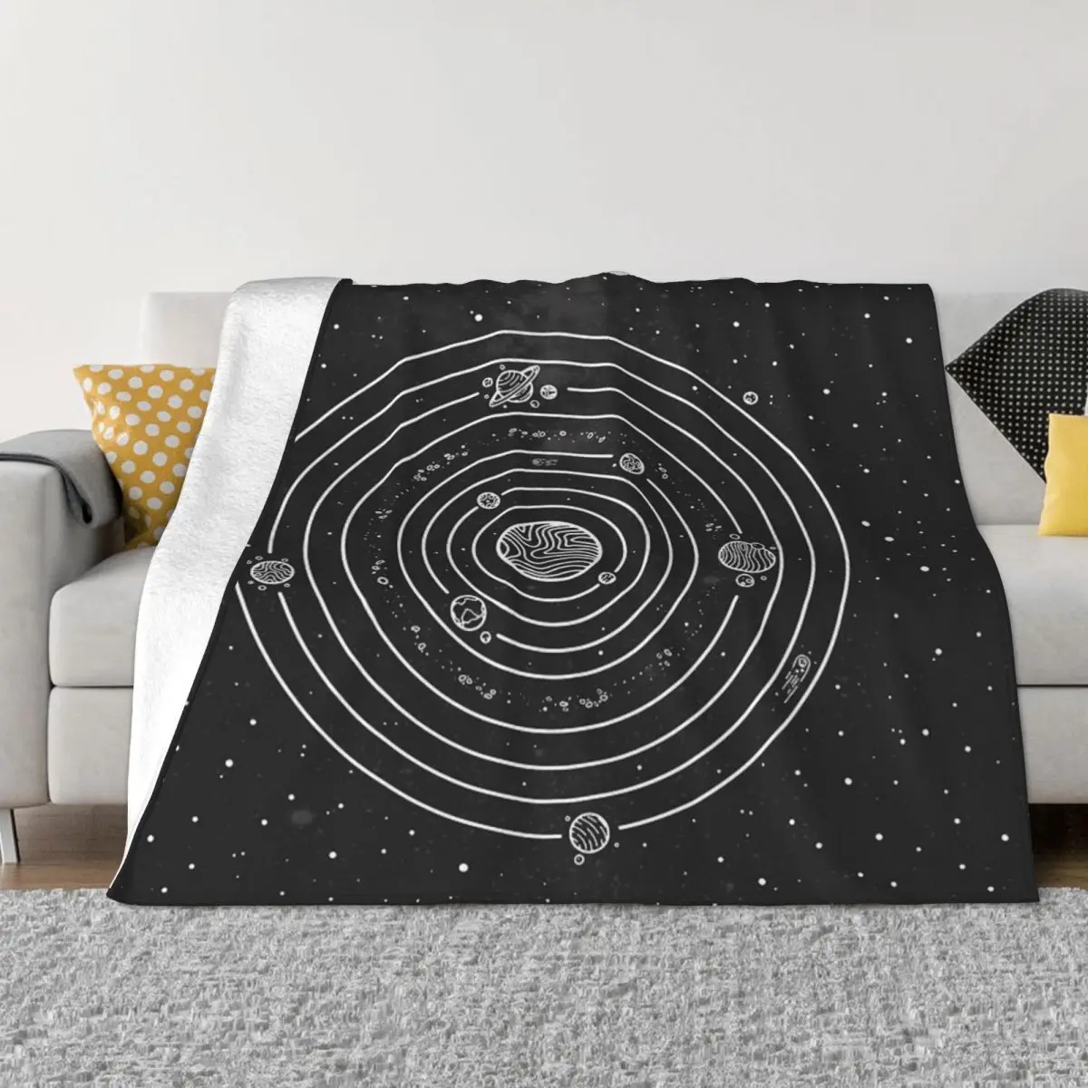 Solar System 3 Plush Bed Blankets Blankets & Throws Custom Blanket Personalized Throw Blanket