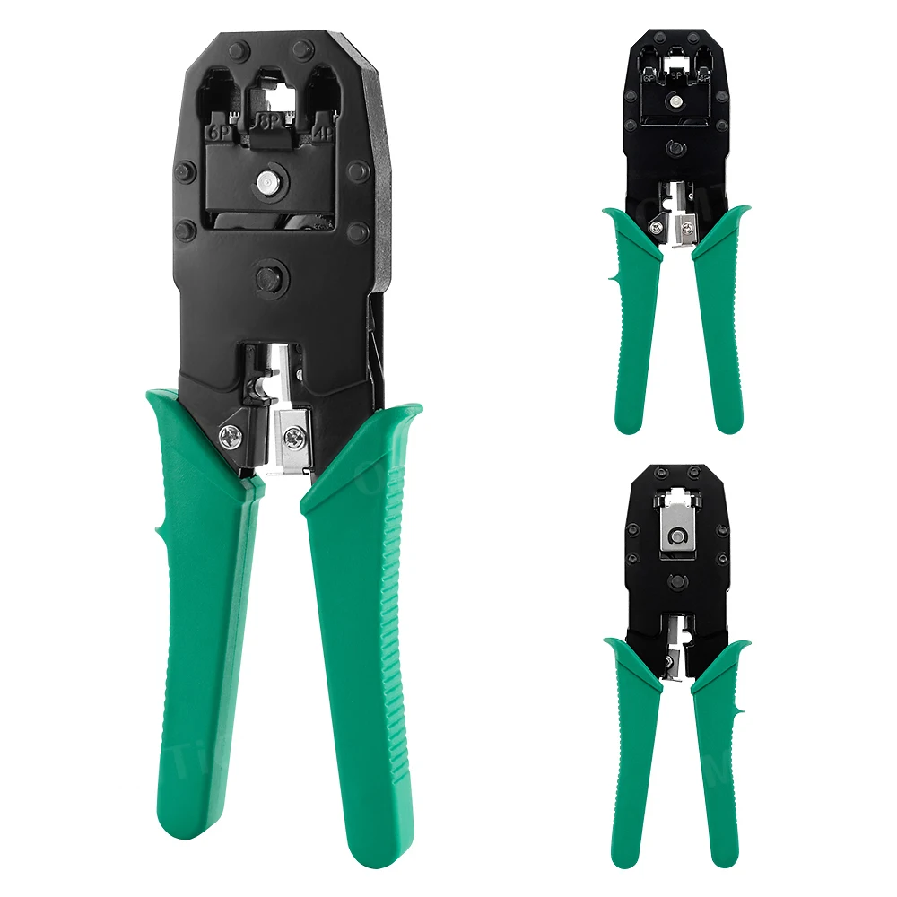 RJ45 Crimper Lan Tester Ethernet Cable Stripper Punch Down Tool Rj 45 Rj11 Connectors 12 In 1 Cabling Repair Set