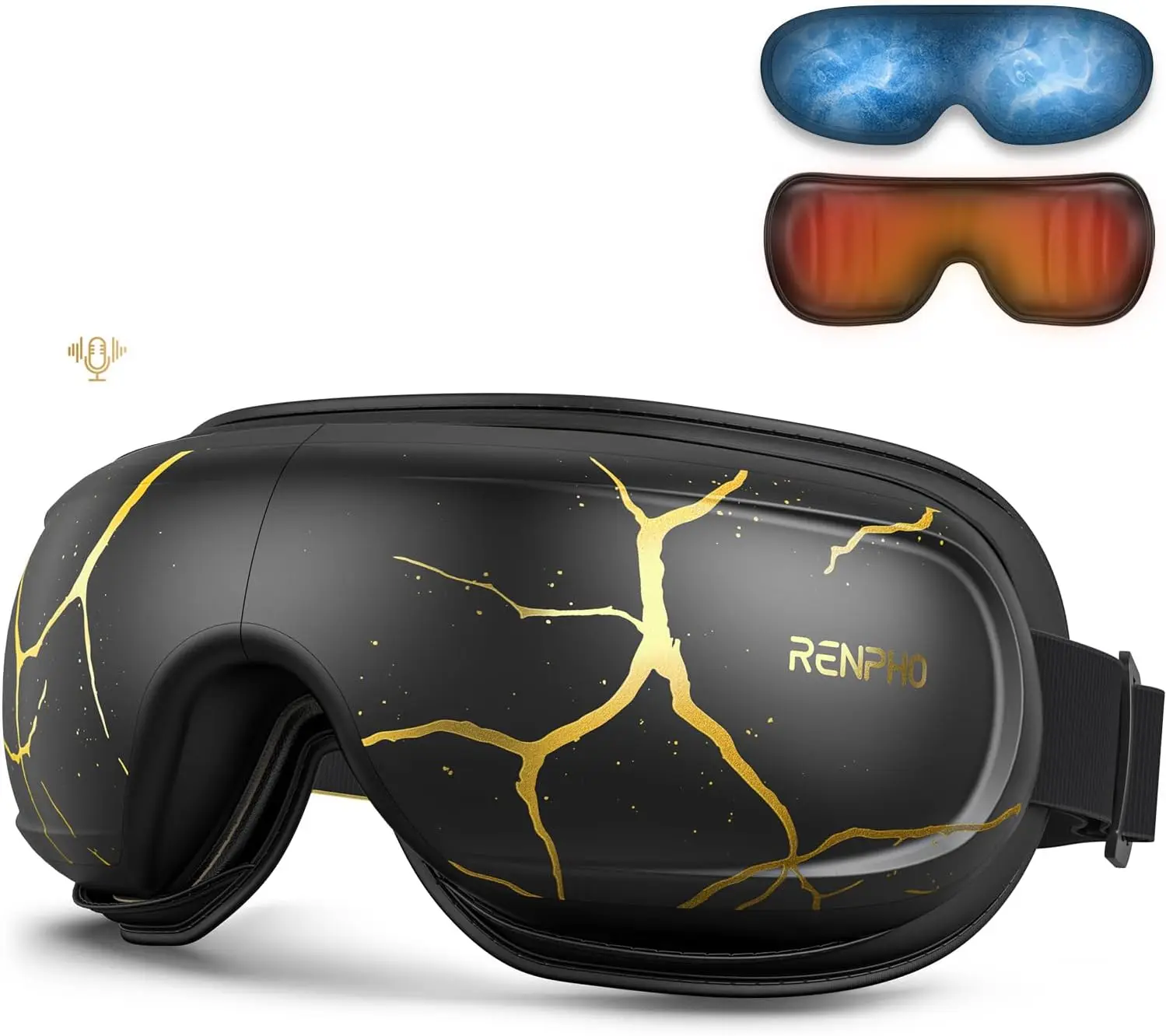 

Heated & Cooled Eye Massager with Voice Control, Migraine Relief Gift for Men Women, Reduces Dry Eyes