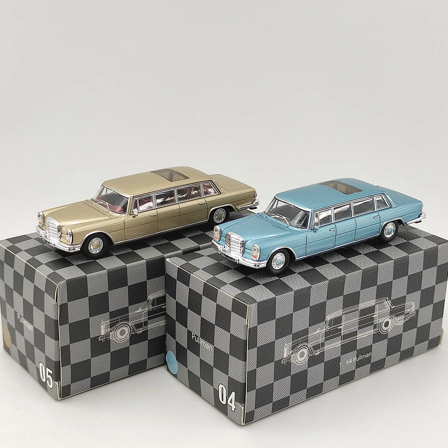 Moulé sous pression DCT 1:64 échelle Benz Pullman édition étendue W100 600 LWB GCD modèle de voiture en alliage jouet à collectionner cadeau affichage Souvenir