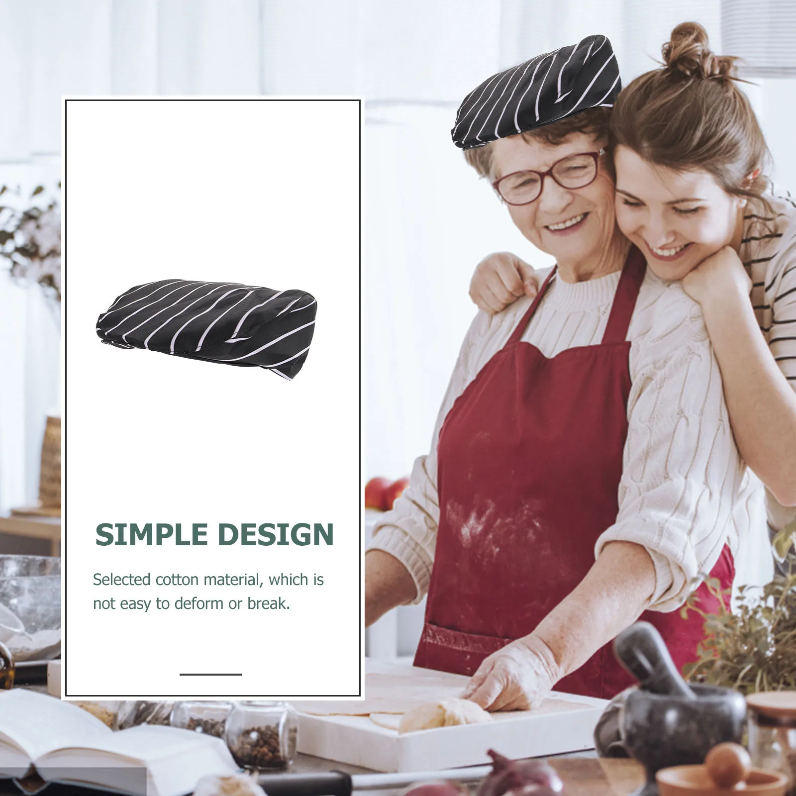 

Chef Hat Waiter Beret Caps Hats Elastic Restaurant Cotton Unisex Beanie Kitchen Baker Women for