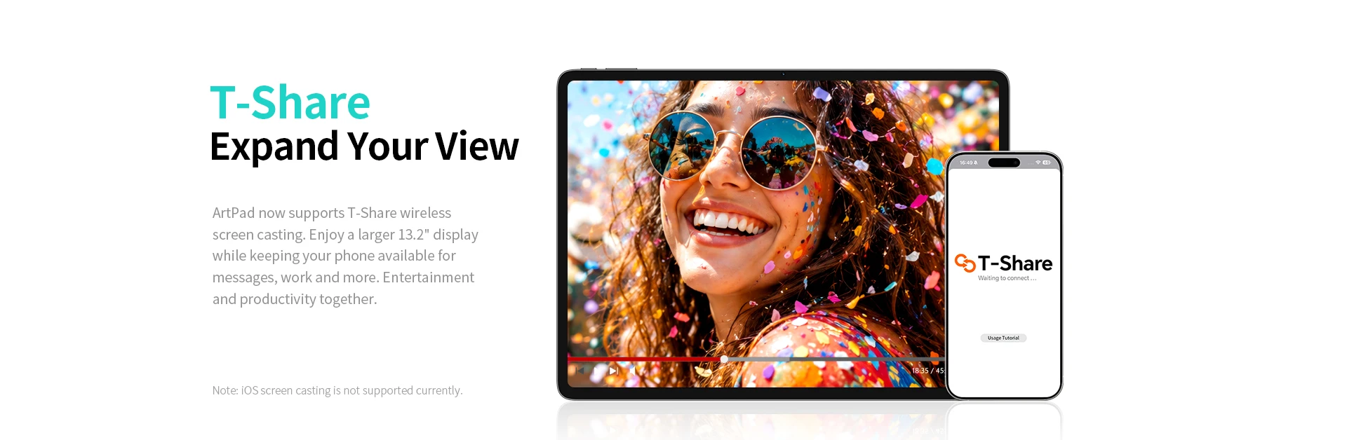 Teclast ArtPad 13.2-inch 2.2K TDDI Tablets PC Max.48GB RAM 128GB ROM Android 16 Tablets T7300 8 Core 10000mAh 18W Fast Charge