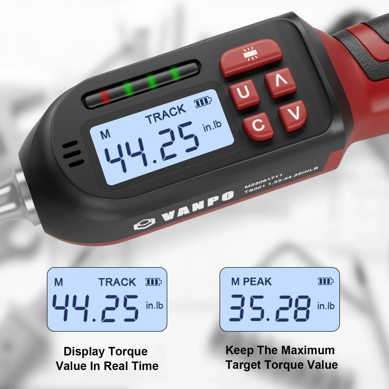 003 Autorevive Hot Selling Digital Torque Wrench 1/2 Square Drive  Torque Wrench