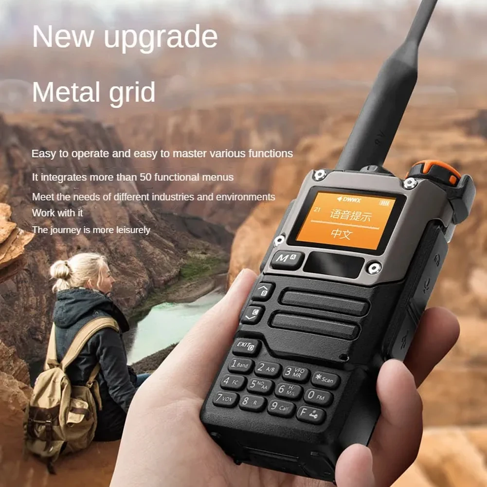 UV K6 Walkie Talkie AM FM Two Way Radio Long Range Receiver USB rechargeable With 200 Channels Flashlight For Hiking Outdoor