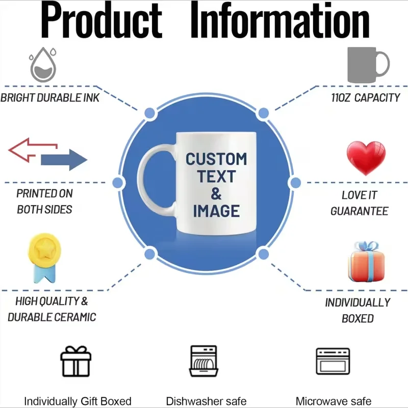 Personalisierte Tasse - Individuelle Kaffeetasse mit Fotos & Text - Einzigartiges Geschenk für Jahrestag, Valentinstag und Muttertag – Detail 7