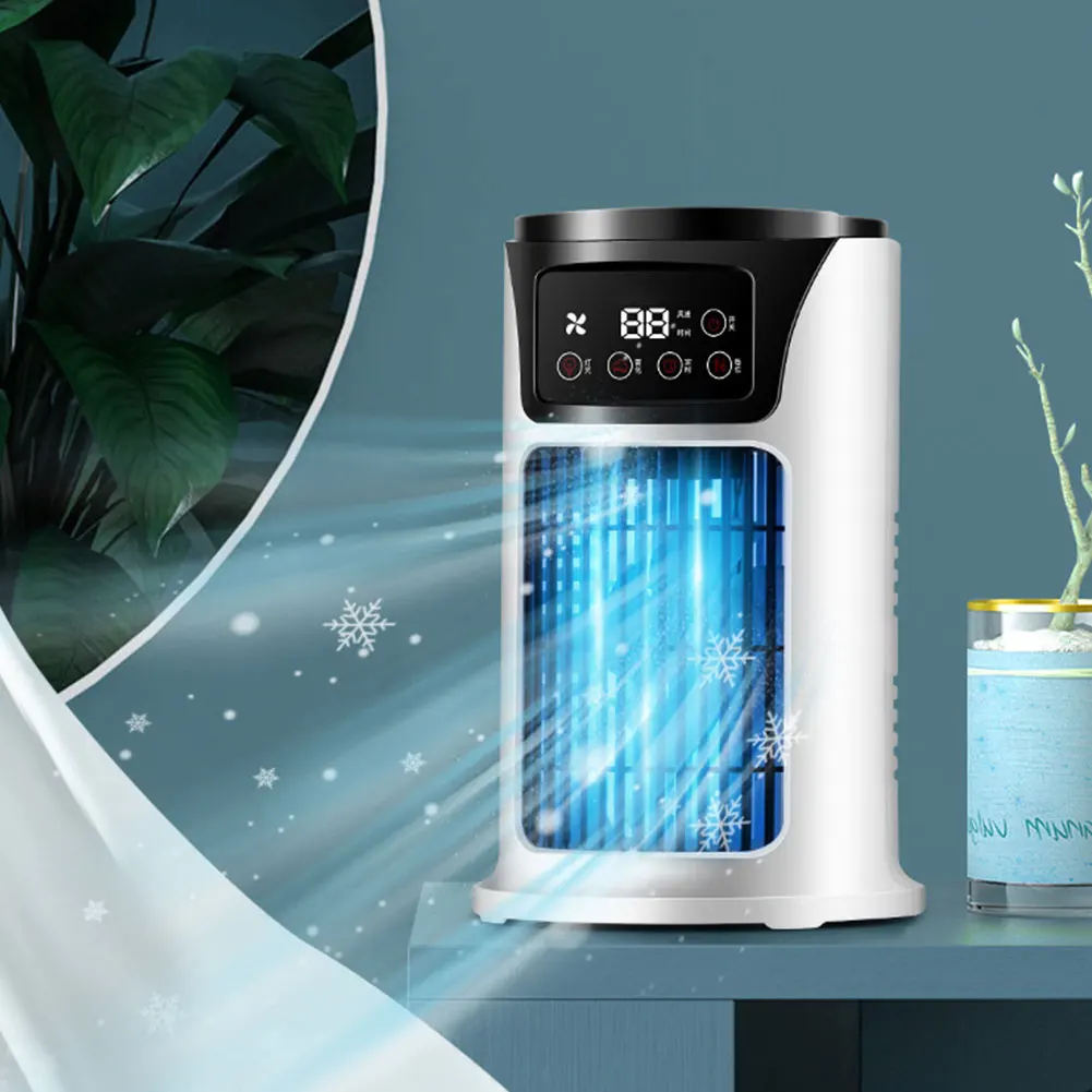 Fan 6H Timer Air Cooler Fan 300ML Water Tank Desktop Fan for Home Bedroom Office