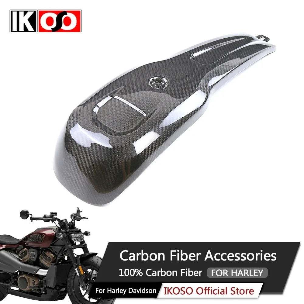 For Harley Davidson Lowrider S 2022 2023 2024 100% Pure 3K Full Carbon Fiber Shell Motorcycle Fuel Tank Cover Plate Fairings Kit