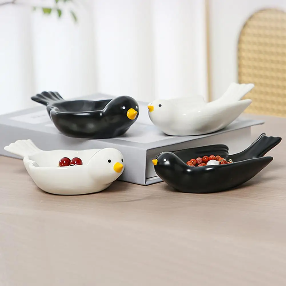 Bird Design Trinket Tray Bird Shaped Storage Tray Bird Shaped Ceramic Storage Tray Sturdy Base Organizer Dish Compact for Home