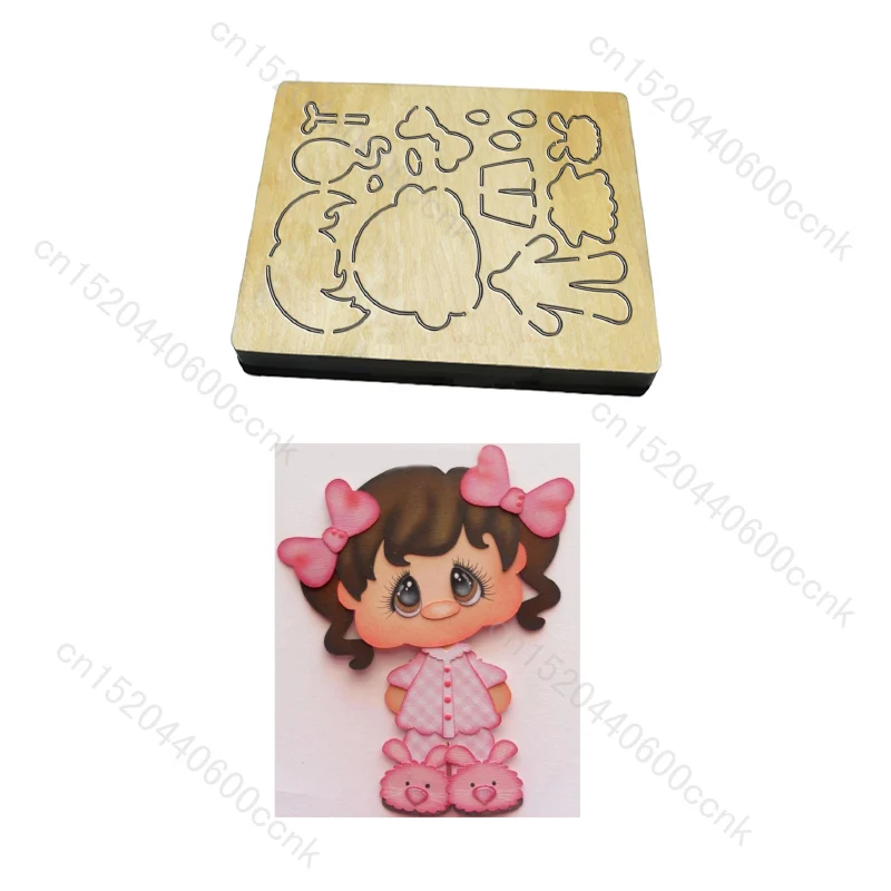 

Деревянные штампы для новых девочек, вырубные штампы для скрапбукинга, несколько размеров V-2160