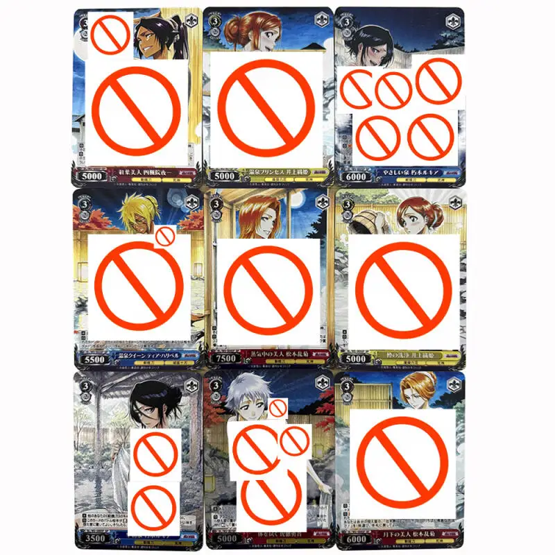 

9pcs/set BLEACH Kuchiki Rukia Inoue Orihime Soi Fon DIY self-made Rough Flash Card Anime Game Collection Card Gift Toy 63*88mm