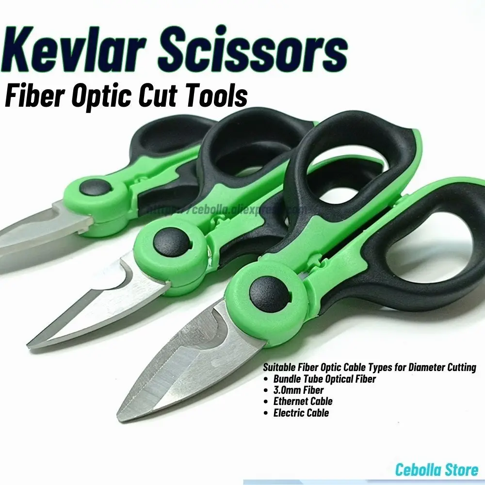 Fiber Optic Kevlar Scissors Fiber Optic Kevalr Cutter Stainless Steel Scissors Suit for Multi Fibers