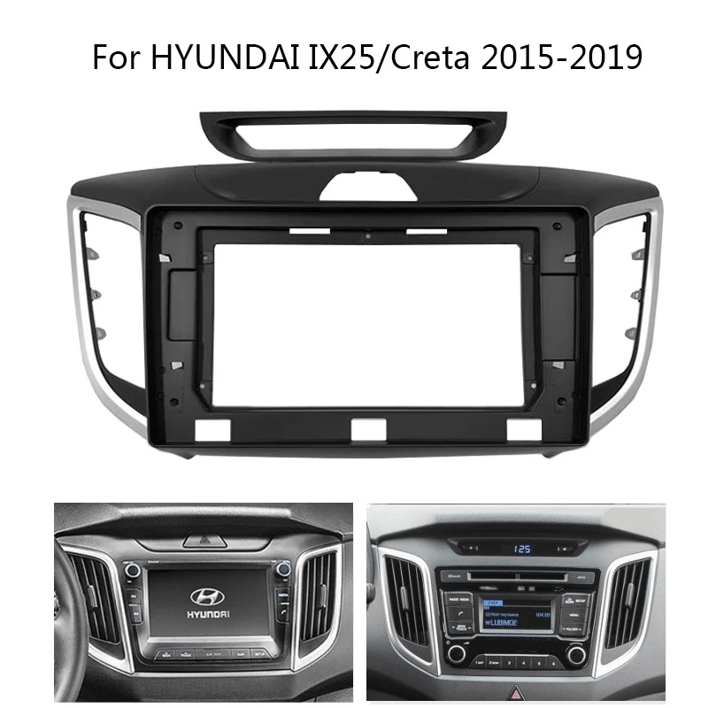 

2 Din Car Radio Fascia For Hyundai Creta ix25 2015-2019 Auto Stereo Audio Player DVD Panel Dash Kit Frame Center Console Holder