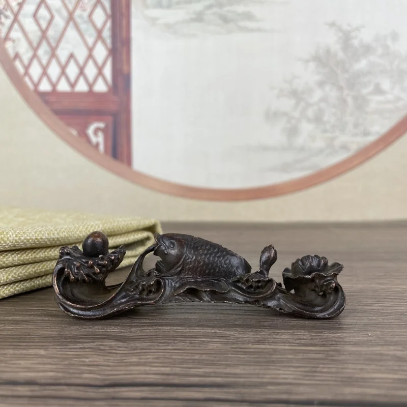 Wholesale Distressed Antique- Ruyi Fish Ornaments, Chinese-Style Home And Study Room Decorative Items, Miscellaneous Deskto