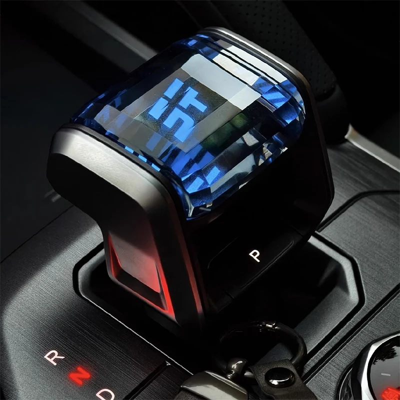 

For Jetour T2 Crystal Gear Holder For Jetour ICH·X K3 Traveler 2023-2025 Car Crystal Handle Gear Shift Knob With Blue light