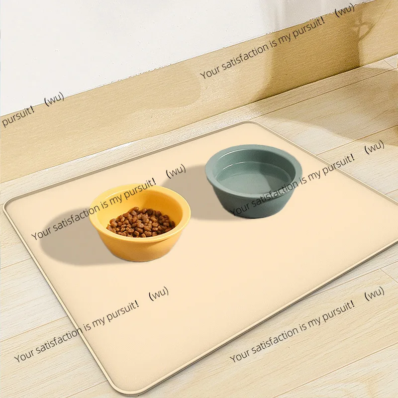 Pet dinner plate, anti-dirt, thickened, soft and wear-resistant, foldable, water-locking, spill-proof, dog and cat silicone