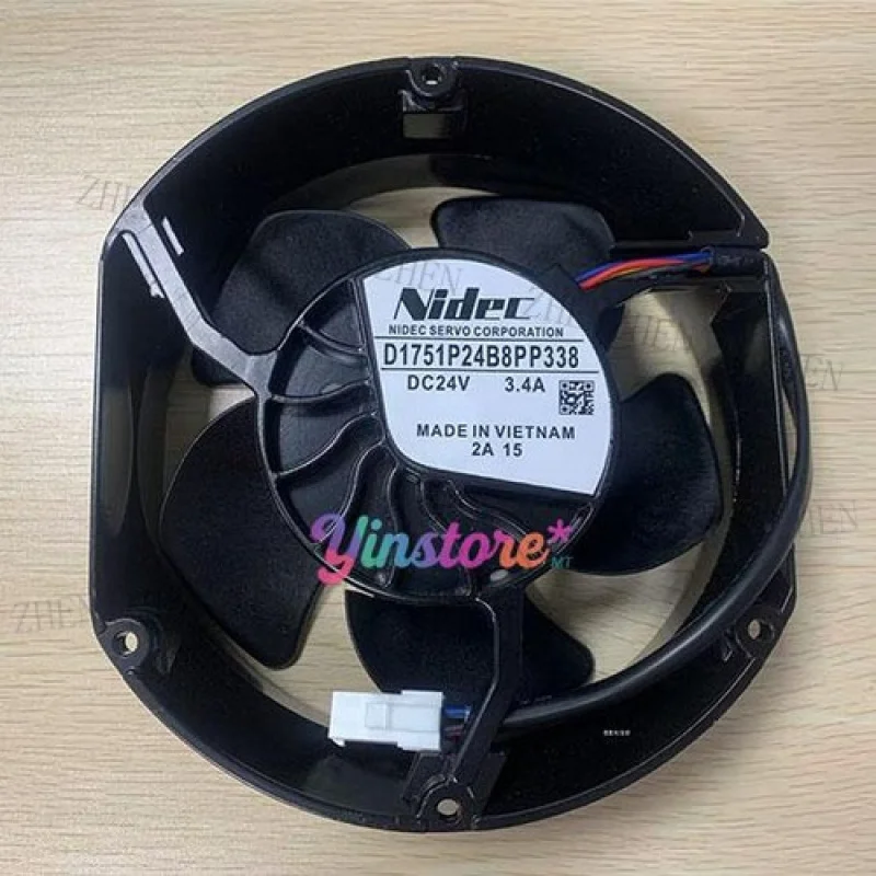 Y  1 Pc. New D1751P24B8PP338 Inverter Cooling Fan DC24V 3.4A 4Pin