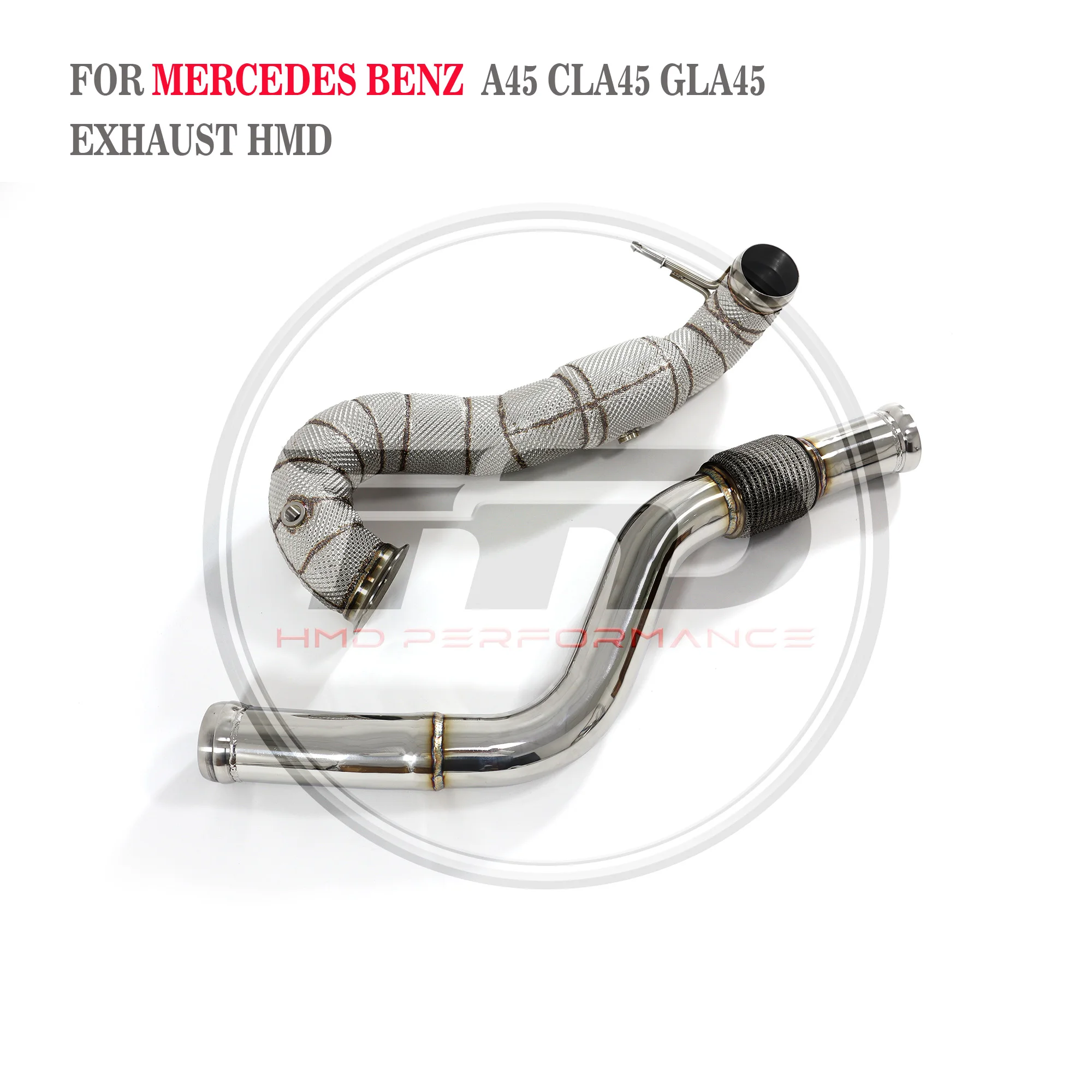 HMD Stainless Steel Exhaust System High Flow Performance Downpipe for Mercedes Benz AMG A45 CLA45 GLA45 W176 Car Accessories