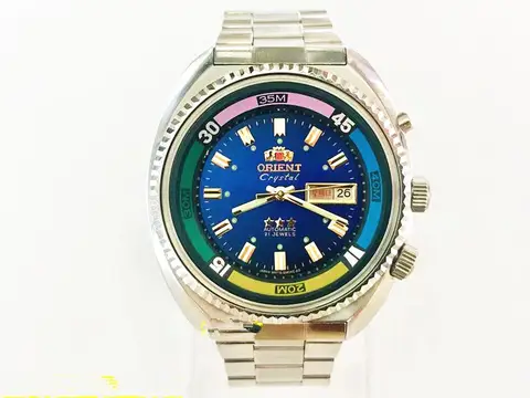 Oriental Watch Collection Automatic Mechanical Unisex Japanese Movement Full Function Steel Strap Rotatable Dial