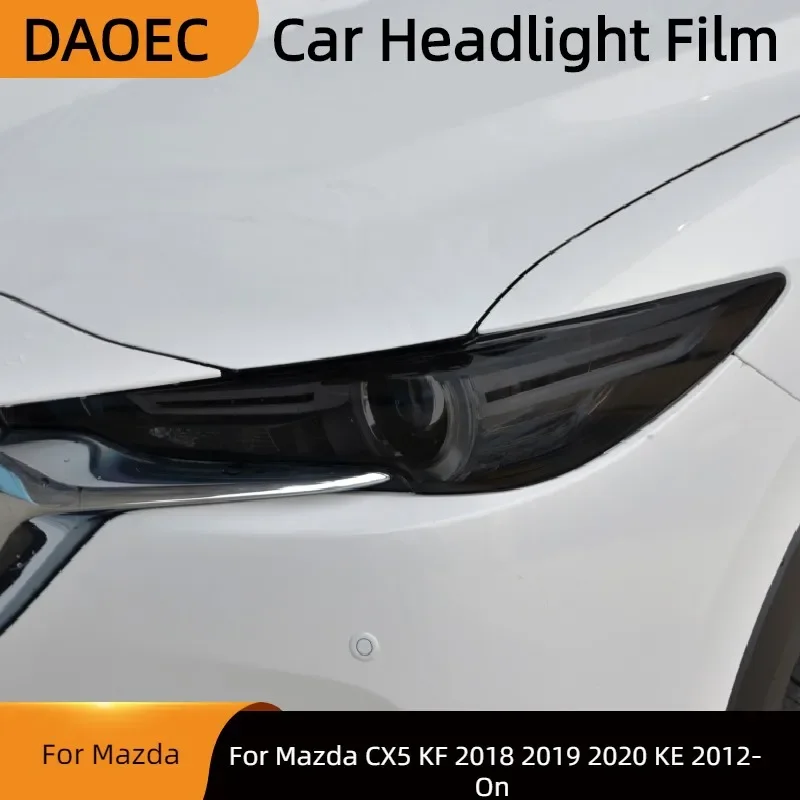 For Mazda CX5 KF 2018 2019 2020 KE 2012-On Car Headlight Protection Tint Film Smoke Black Transparent TPU Sticker Accessories