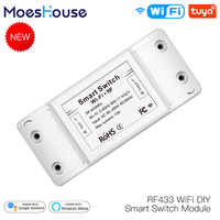 RF433 WiFi DIY Smart Switch Module RF433 Remote Control for Smart Automation Smart Life/Tuya Work with Alexa and Google Home