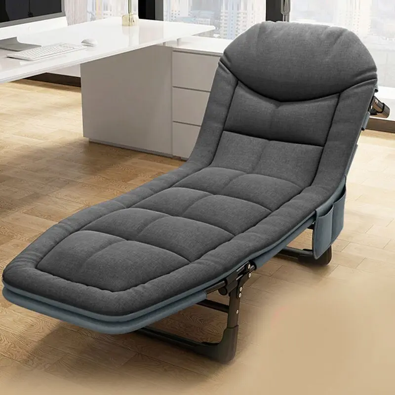 Single Indoor Foldable Bed Office Multi-speed Adjustable Reclining Chair Outdoor Simple Portable Escort Foldable Camp Bed