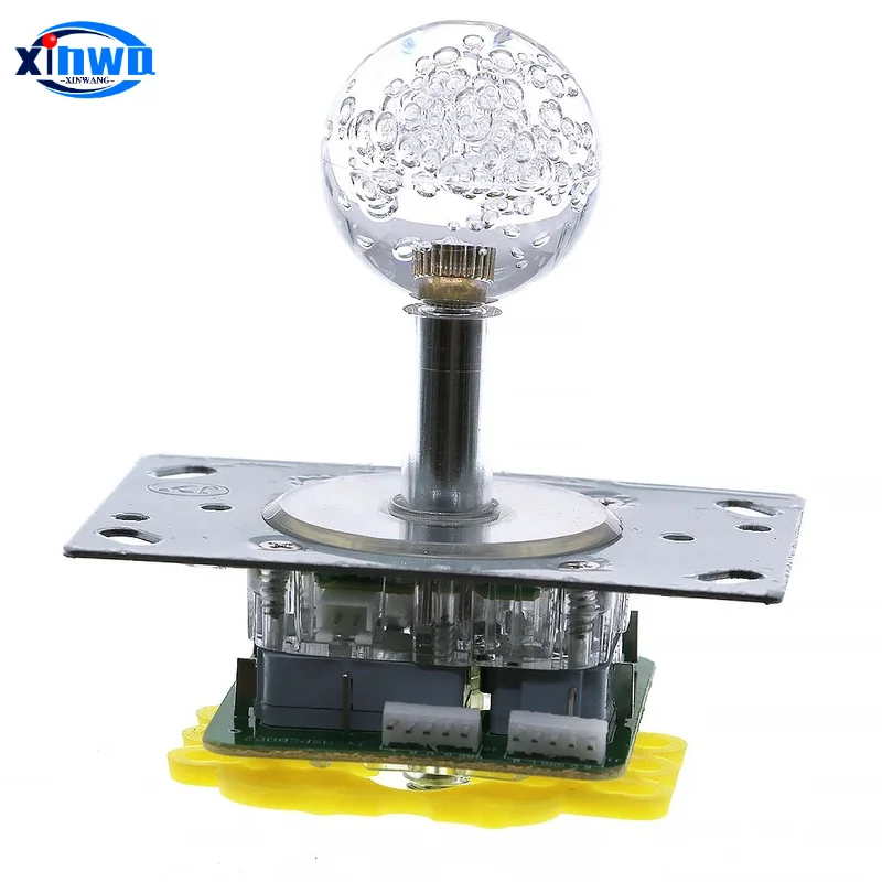 12V LED Arcade Joystick  Colorful Illuminated Light Switchable 4 To 8 Way Controller For Crane Claw Game Vending Machine