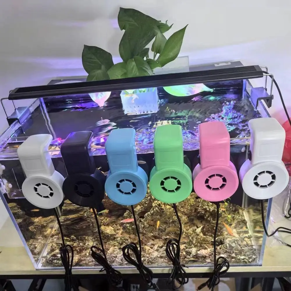 Ventilador de refrigeración para pecera montado en la pared, silencioso, Control de temperatura para acuario, Enfriador de aire para acuarios, Mini USB