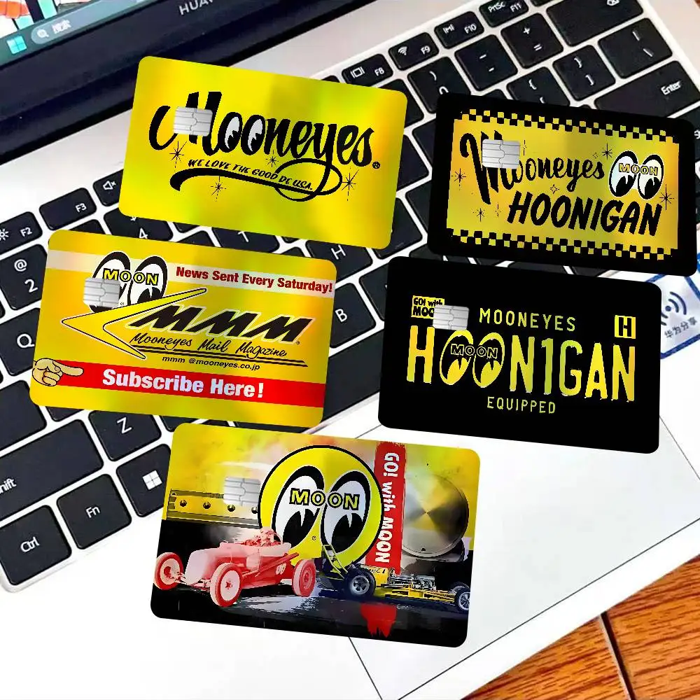 Fashion M-Mooneyes Logo Laser Sparkle Bank Card Stickers Universal DIY Craft Decor Accessories
