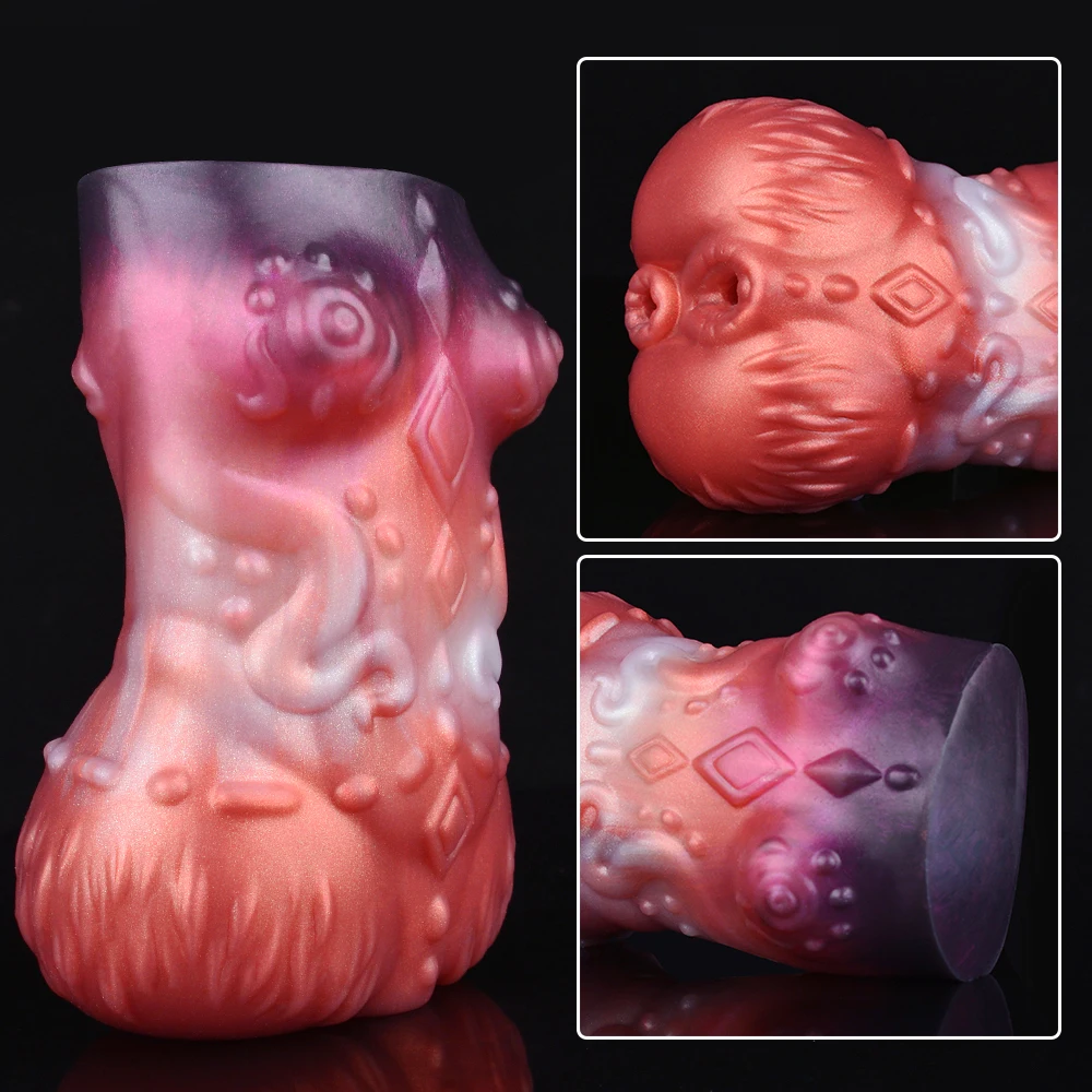 NNSX Dual Channel Realistic Horse Vigina Sex Toys for Men Artificial Pocket Pussy Silicone Adult Product Male Masturbators Cup