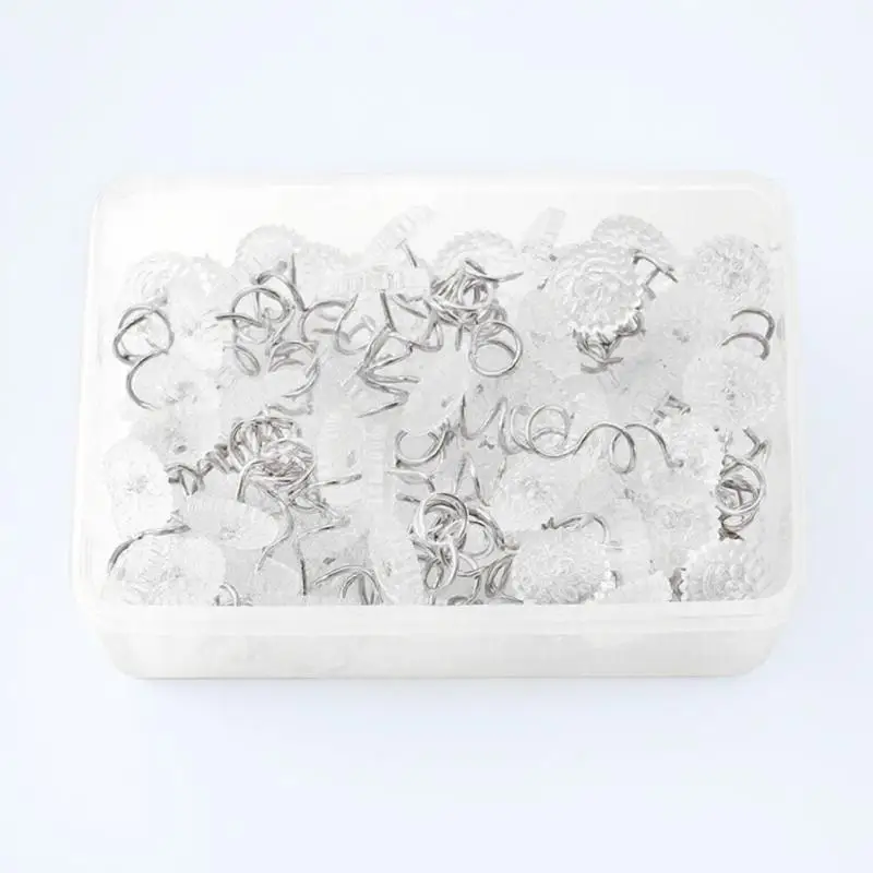 

100pcs Spiral Nail Tool Transparent Fixation Tack For Sofa Cushions Bed Sheets Car Pillows Upholstery Holder Non-Slip