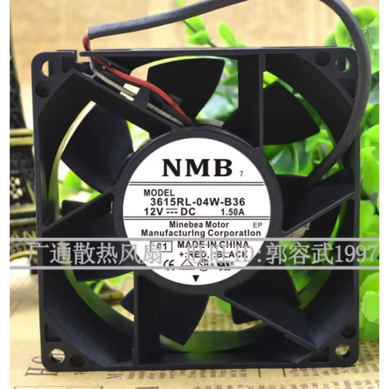 

NMB 3615RL-04W-B36 DC 12 В 1,5 А 90x90x38 мм 3-проводной охлаждающий вентилятор для сервера