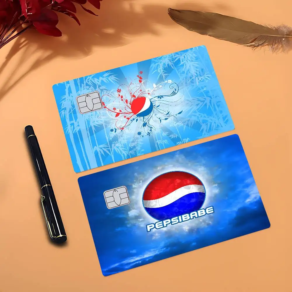 LOGOS-PEPSI أنيمي تنفق أو حفظ غلاف مضحك على قبالة رقيقة جدا لا تتلاشى ملصق غطاء الجلد فيلم لبطاقة الائتمان الخصم