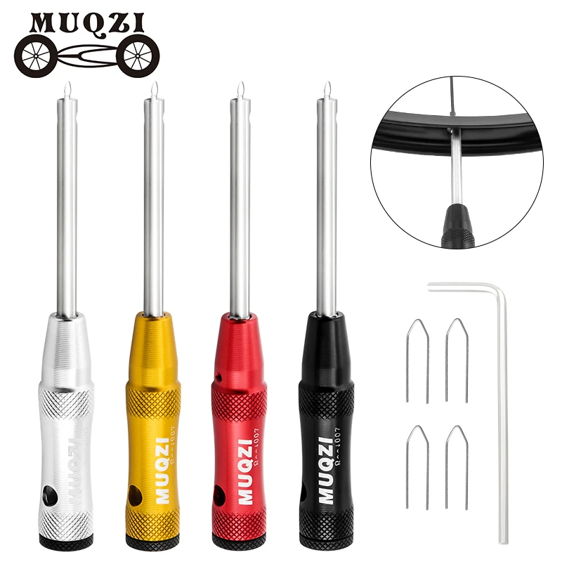 MUQZI Spoke Wrench Spoke Nipples End Tips Remover Bike Wheel Spoke Nipples Cap Install Tool