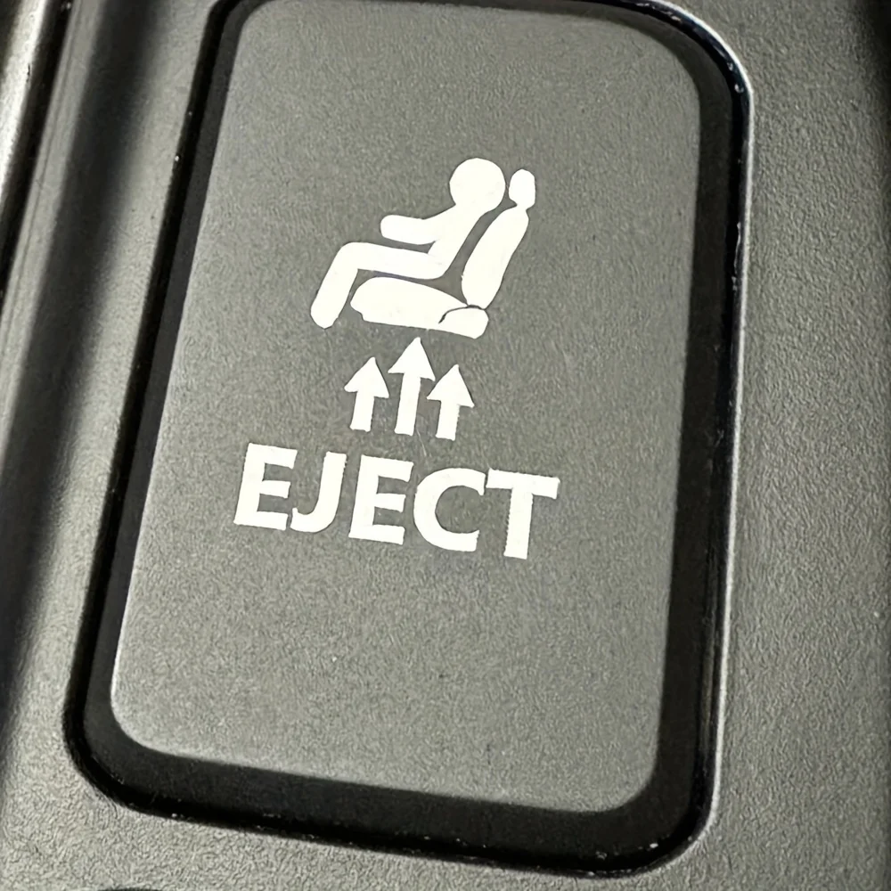 2D Flat 9pcs Passenger Eject Seat Vinyl Sticker, Waterproof Self-Adhesive Decal for Car Dashboard Interior Decor, Holiday Gift