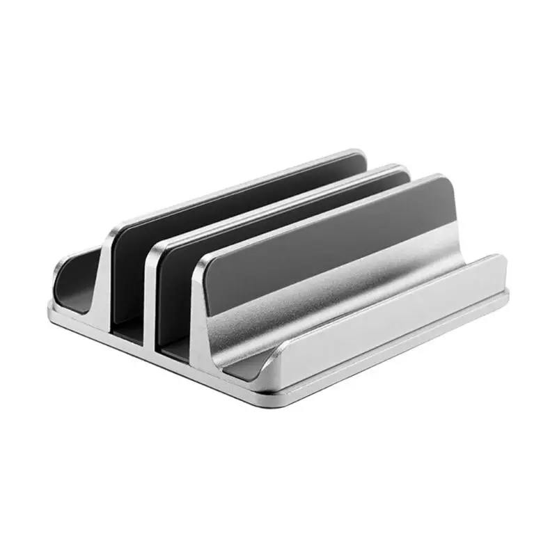 R53C Universal Compatible Adjustable Aluminum Stand for Laptops Tablets Vertical Orientation NonSlip Space Saving Cooling
