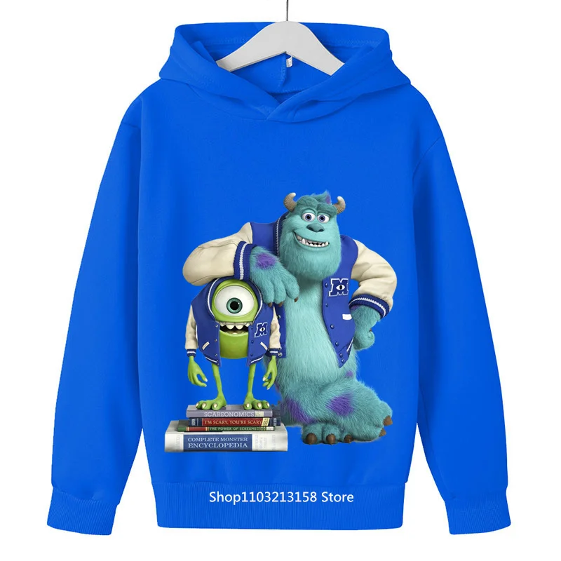 

Толстовка с капюшоном Monsters, Inc., одежда для маленьких мальчиков, толстовка с длинным рукавом, Осенняя детская одежда