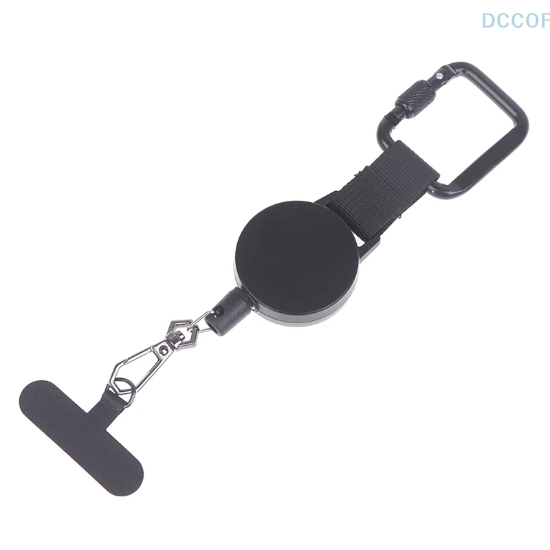 Anti-Theft Retractable Phone Lanyard Safety Connect Piece Tether Phone Tab Strap With Carabiner Anti-Drop Harness For Outdoor