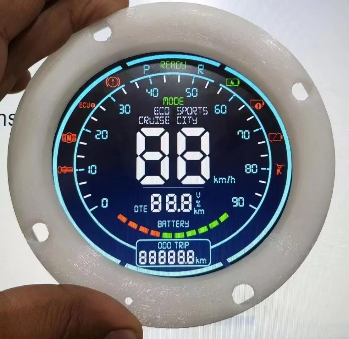 شاشة عرض LCD مخصصة من الشركة المصنعة شاشة رمز قطعة TN شاشة رمز مكسورة VA قطعة شاشة LCD لوحة للقيادة