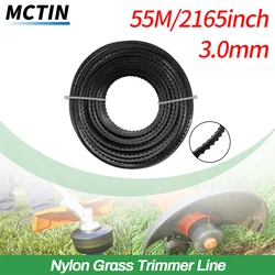 3.0X55m Sawtooth Mowing Rope Brush Cutter Parts Lawn Mower Parts Garden Tool Accessories Tools