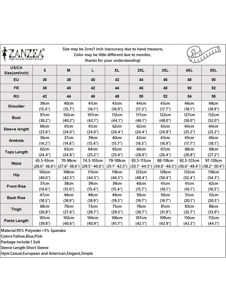 ZANZEA エレガント オフィスレディ パンツセット 2025 秋 長袖 プリントシャツ ワイドレッグパンツ ファッション ツーピース outfits カジュアル 2PCS
