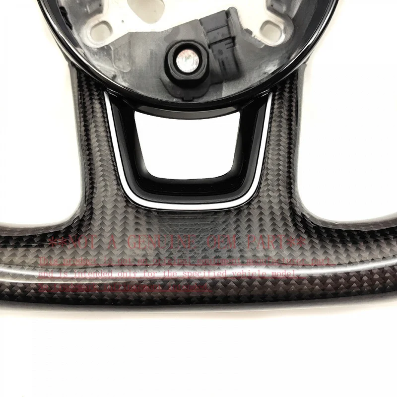 For Audi Steering Wheel Horn Cover A4 B9 Half Perforated Carbon Fiber Red Center Mark Big Paddles Decorative Cover